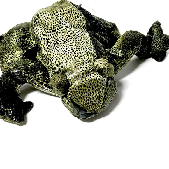 Flemington Frog Russ 6” Plush Stuffed Beanie Green Earth Zone Zonies Item 1354 - Picture 4 of 12